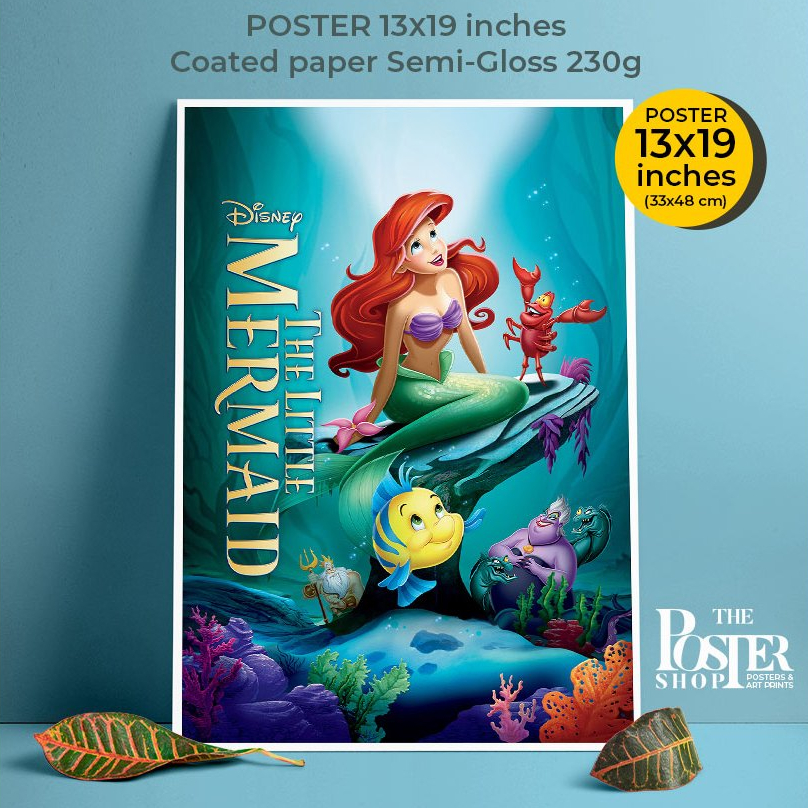 The Little Mermaid Poster โปสเตอร์เงือกน้อยผจญภัย ภาพขนาด 33X48 cm (ไม่มีกรอบรูป)