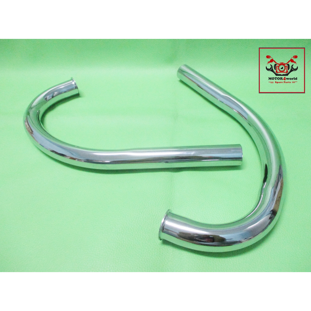EXHAUST HEADER PIPE SET CHROME Fit For HONDA CD125 CD175 CA175 // คอท่อไอเสีย ชุบโครเมี่ยม (1 คู่)