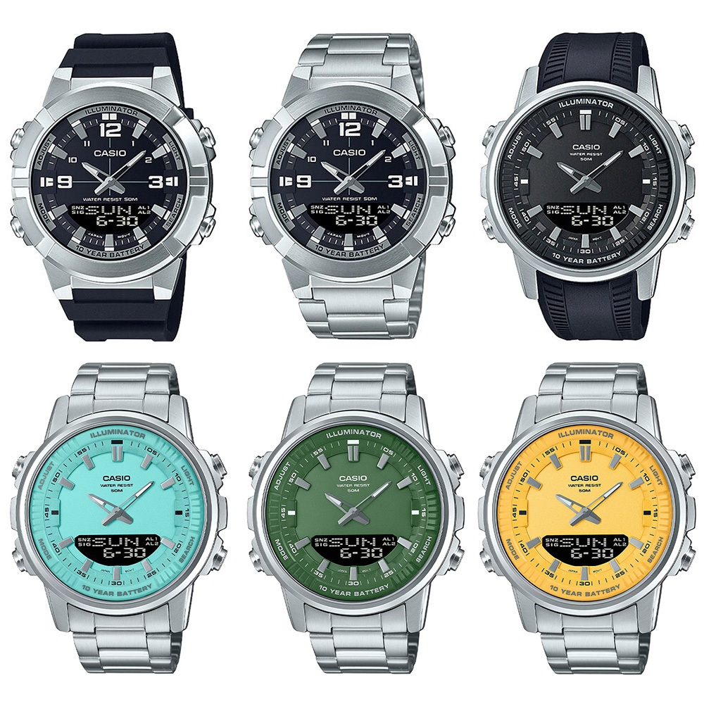 Casio Standard นาฬิกาข้อมือผู้ชาย รุ่น AMW-870,AMW-870D,AMW-880,AMW-880D (AMW-870-1A,AMW-870D-1A,AMW-880-1A,AMW-880D-1A)