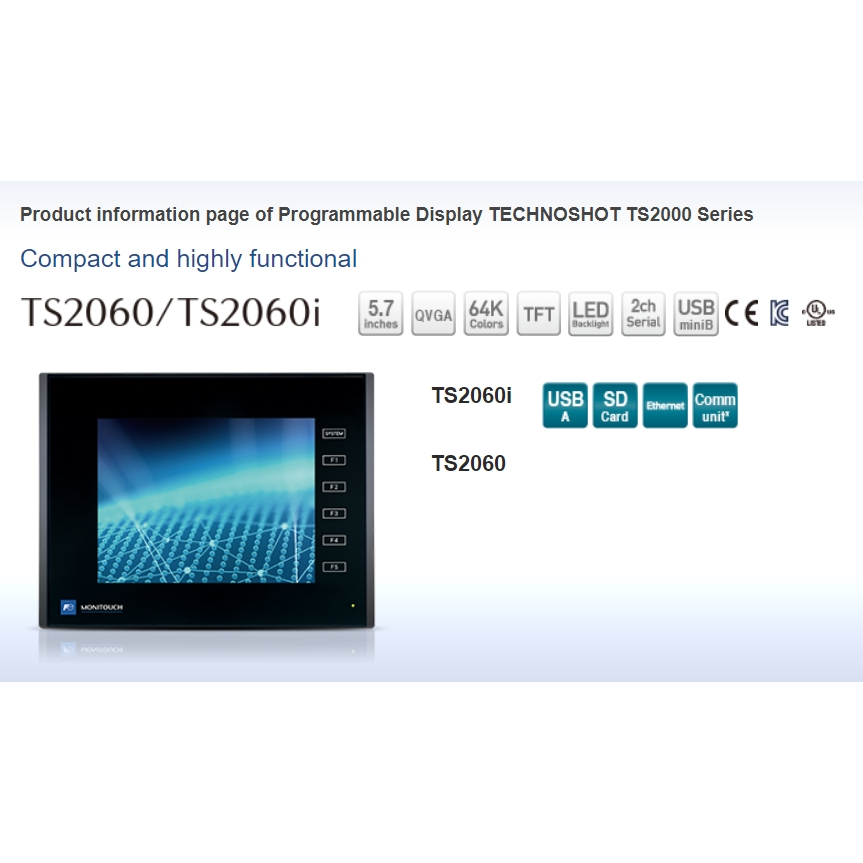 ของใหม่ ของแท้ 100% Fuji Electric HMI TS2060 (5.7" QVGA TFT 64K DC24V)