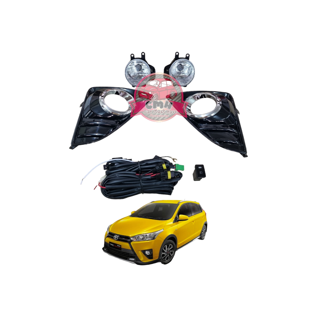 ไฟตัดหมอก TOYOTA YARIS โตโยต้า ยาริส 2014 2015 2016 โครเมี่ยม