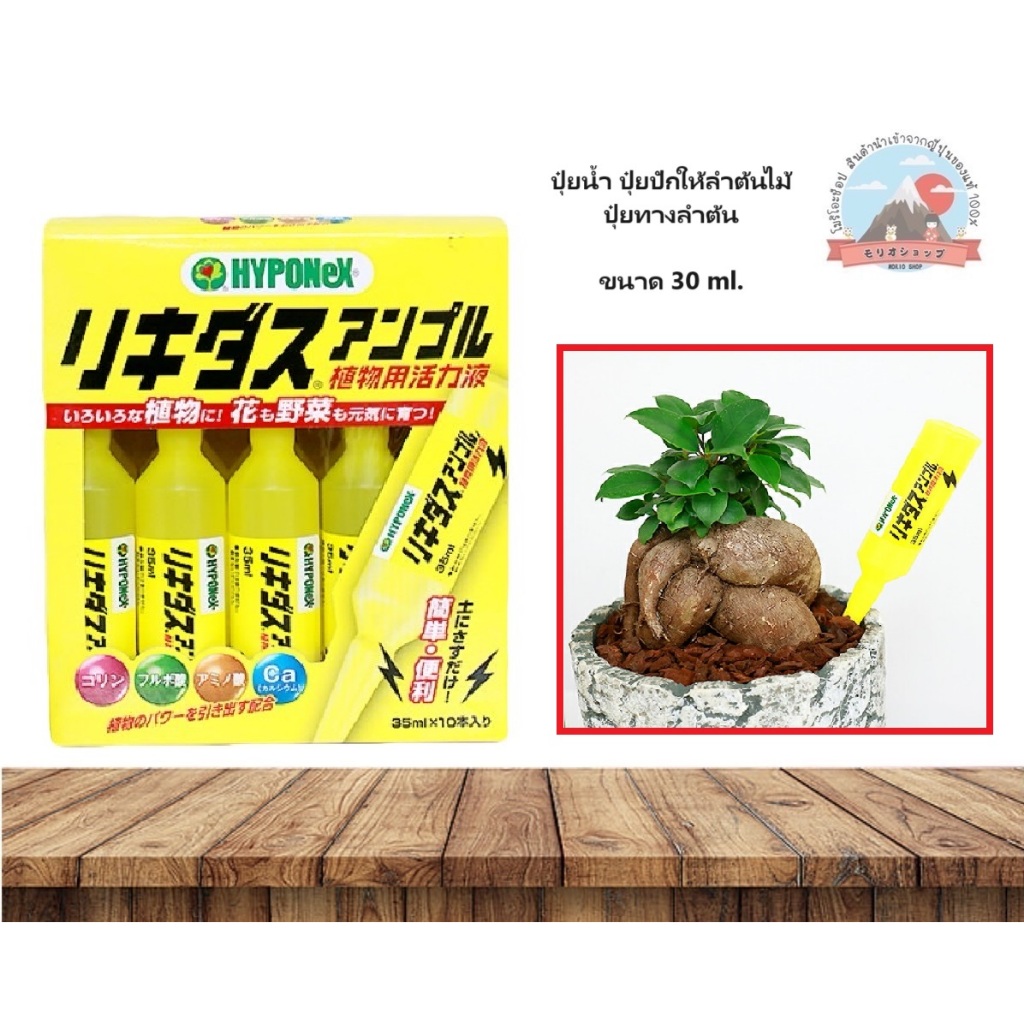 Hyponex  ปุ๋ยน้ำ ปุ๋ยปักให้ต้นไม้ ปุ๋ยทางลำต้น ขนาด 30 ml.  แบบ1 หลอด บำรุงลำต้น ( 1 กล่อง มี 10 ขวด ) ハイポネックス　リキダスアンプル