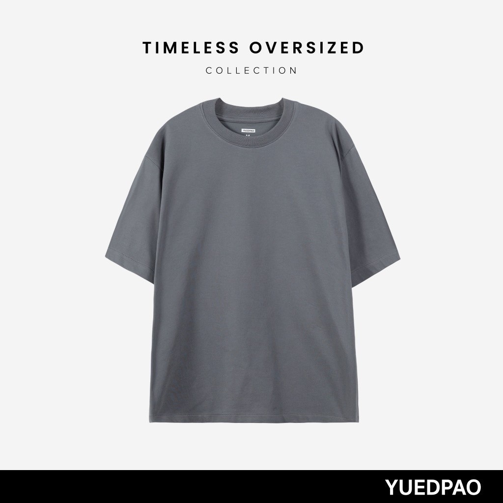 Yuedpao Oversized Timeless ผ้าหนา ยับยาก รีดง่าย เสื้อยืดโอเวอร์ไซส์ ดีไซน์คลาสสิค เสื้อยืดเปล่า สี Dark Blue