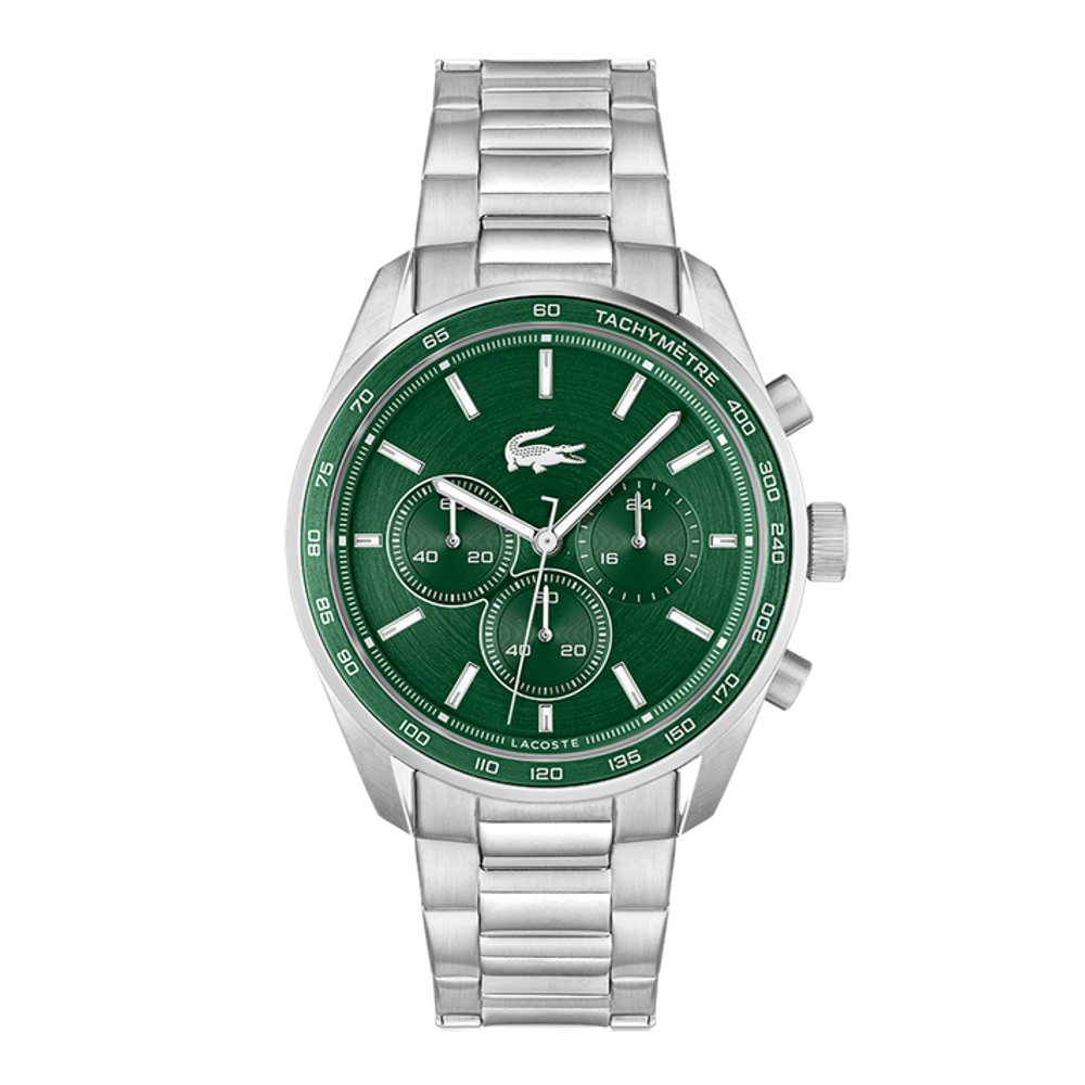 Lacoste LC2011346 Erkek Kol Saati silver-green 42mm.