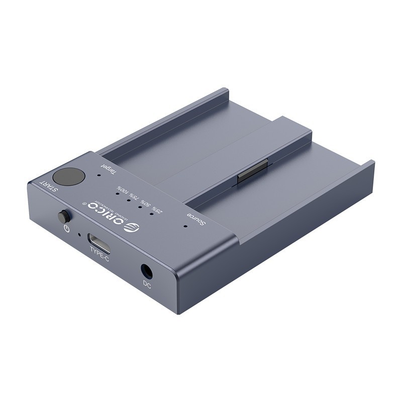 ORICO M2P2-C3-C DUAL BAY M.2 NVME SSD ENCLOSURE WITH OFFLINE CLONE FUNCTION GREY M2P2C3C