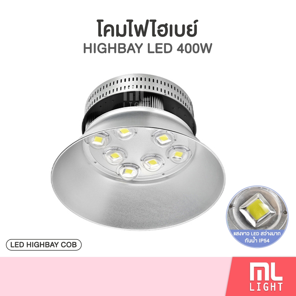 โคมไฟ LED HIGHBAY 400W รุุ่น MR-HIB 5400 Plus (แสงขาว) โคมไฟไฮเบย์ สำหรับโกดัง โคมไฟโรงงาน