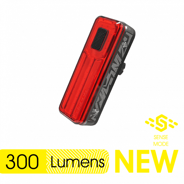 Moon รุ่น Helix Sense 300 ไฟท้ายจักรยานตรวจจับการเคลื่อนไหว