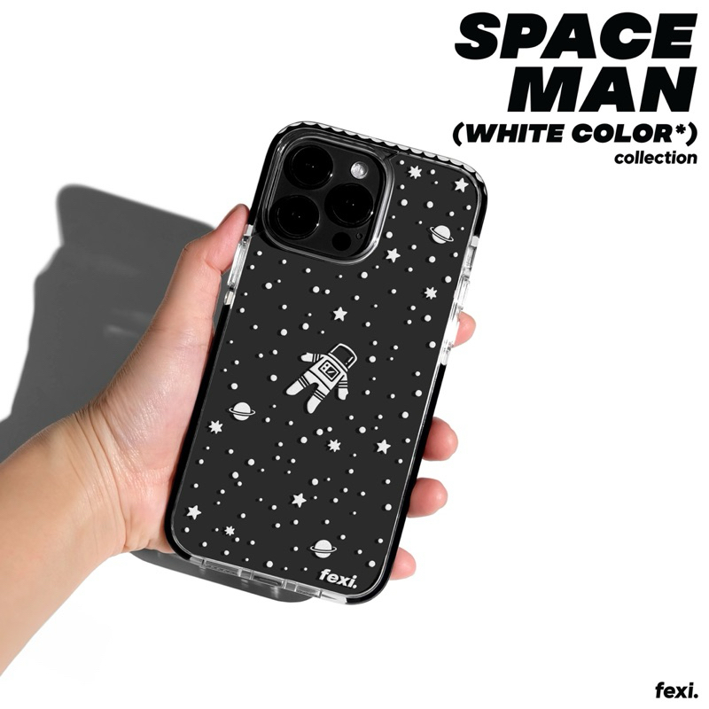เคสไอโฟน “ SPACE MAN / WHITE “ iPhone Case for 12 - 16 series & Samsung S24 series.