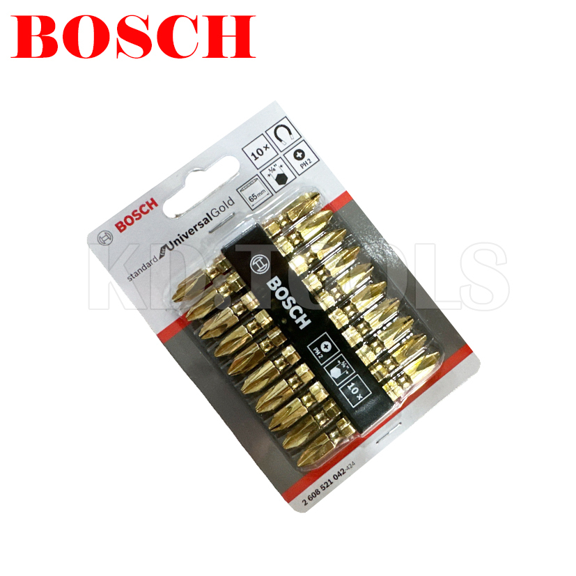 BOSCH (แท้) ดอกไขควงลม ดอกไขควง PH2 x 65mm. (3ดอก  5ดอก  10ดอก)+