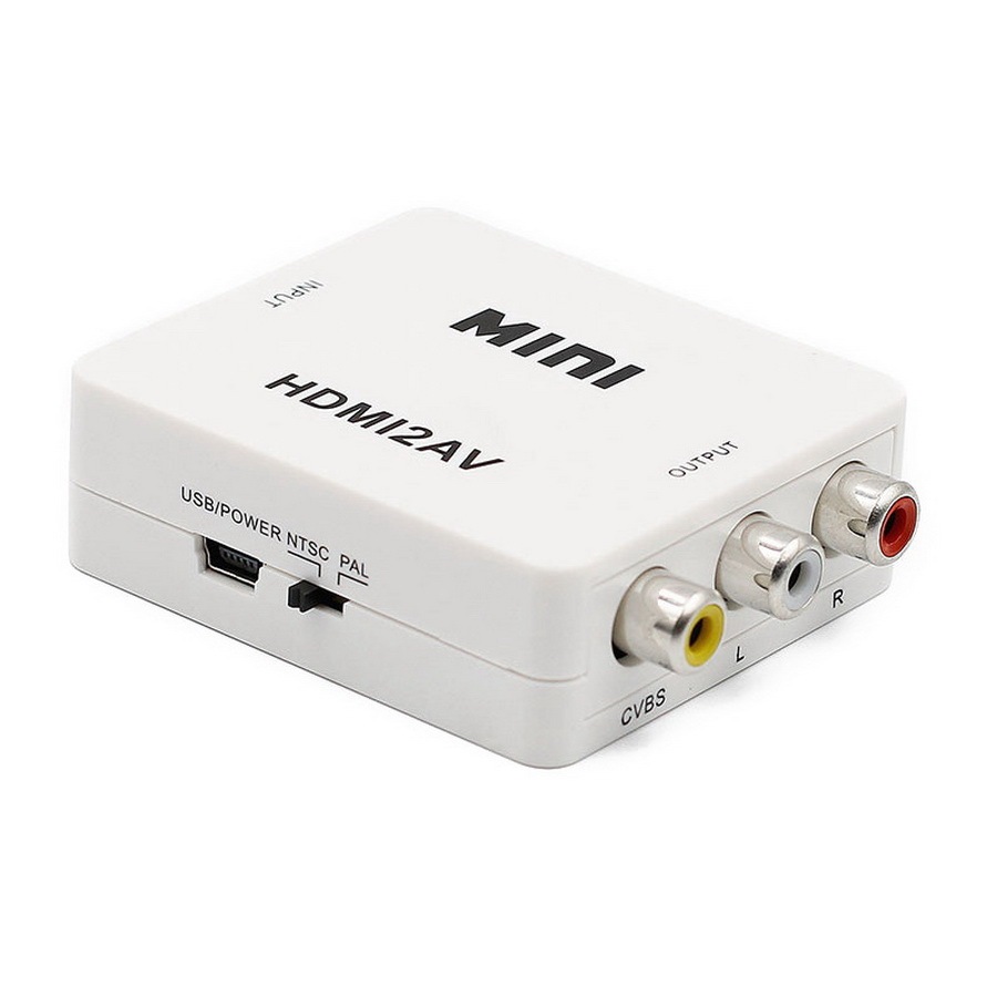 X-Tips HDMI to AV อะแดปเตอร์แปลงสัญญาณ HDMI ออก AV รองรับ PAL, NTSC