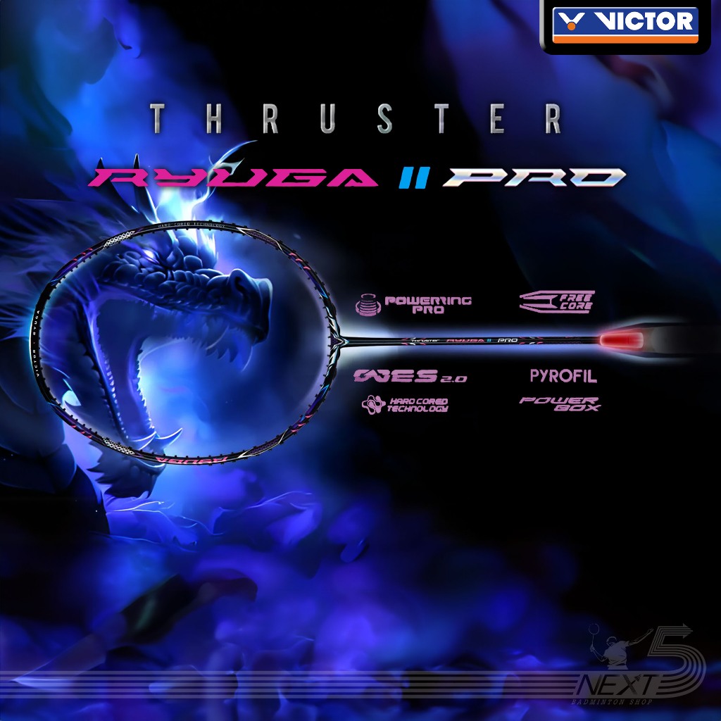 Victor ไม้แบดมินตัน รุ่น TK-RYUGA II PRO แถมเอ็น+ซอง+กริปยาง+ประกัน
