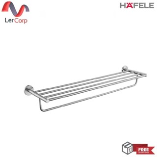 (Hafele) ชั้นตะแกรงพร้อมราวแขวน 750 mm. สแตนเลส 304 ด้านทรงก…