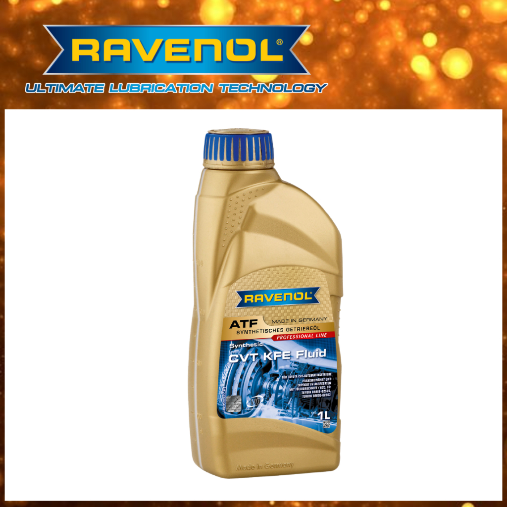 RAVENOL CVT KFE Fluid น้ำมันสำหรับเกียร์อัตโนมัติชนิดขับเคลื่อนด้วยสายพาน (CVT) สังเคราะห์แท้พร้อม Additiveคุณภาพสูง