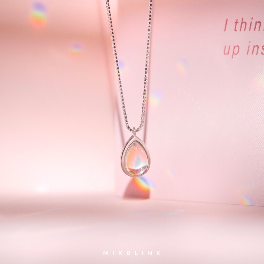 สร้อยคอ เงินแท้ 92.5% ส่งฟรี EMS ♡ รุ่น MixBlink Tifany ♡ - หยดน้ำ - รูปที่ 3