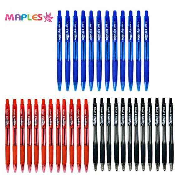 ปากกาลูกลื่น MAPLES MP-810 ขนาด 0.5mm.(แพ็ค 12 ด้าม)