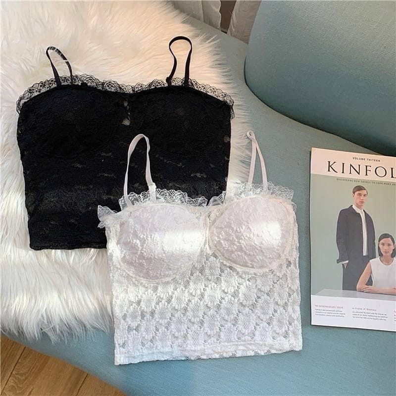 🆕ของใหม่ป้ายห้อย บราลูกไม้ Kalisa brand สีดำ * FREESIZE *