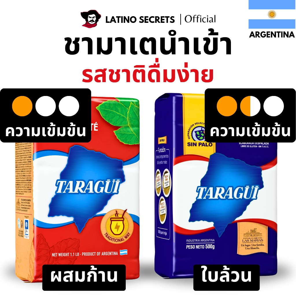 ชามาเต Taragui 500g - Imported Yerba Mate Tea