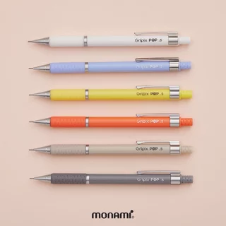 ดินสอกด Monami รุ่น CLICKY (คลิ้กกี้) และรุ่น Gripix Pop ขนาดเส้น 0.5 mm. ดินสอกดคุณภาพดี