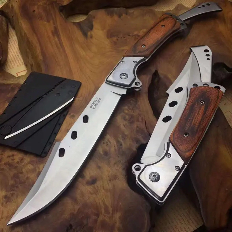 (🚚 สินค้าพร้อมส่ง 🚚) FOLDING KNIFE มีดพับ มีดพกพา มีดเดินป่าไทย 23CM New Swiss Army Knife Hunting Knife Tactical