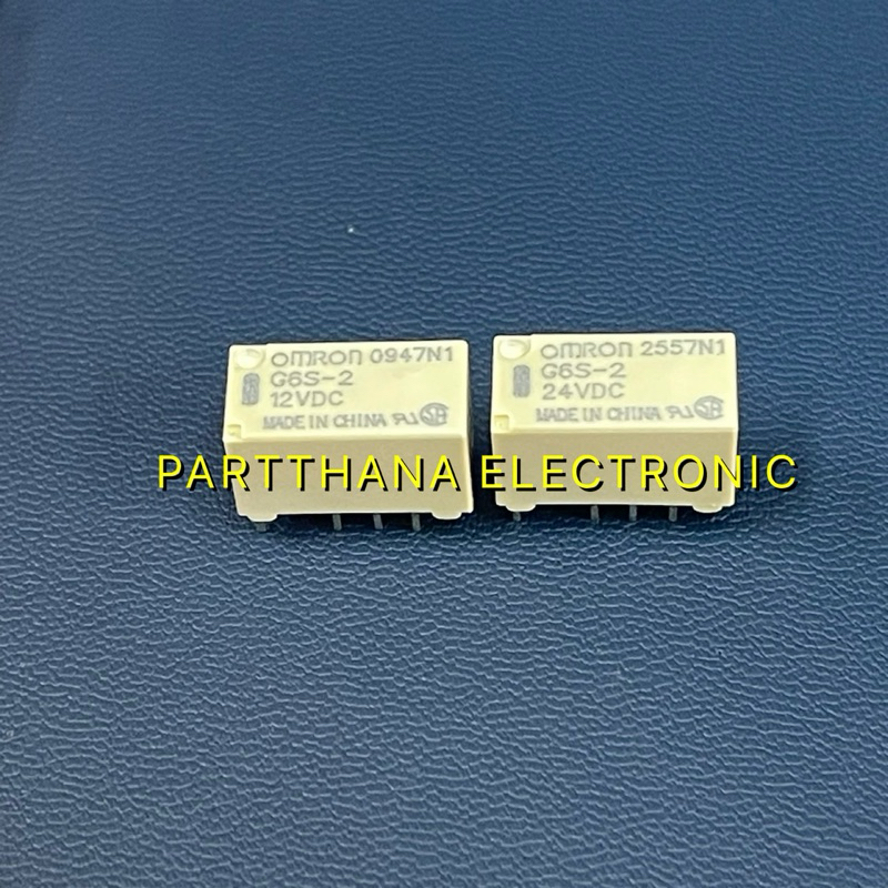 RELAY G6S-2 12VDC 24VDC 8ขาลงปริ้น พร้อมส่งในไทย