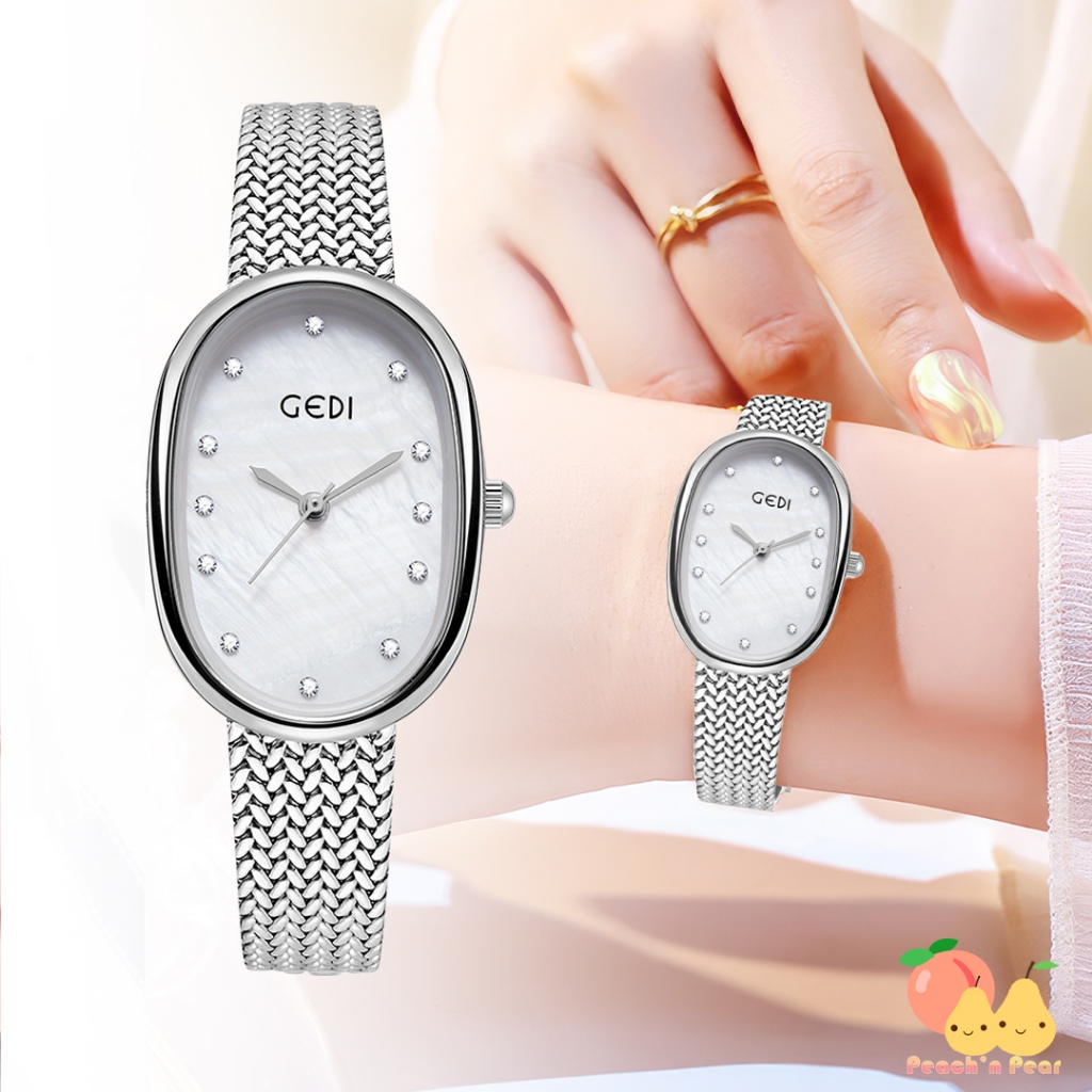 นาฬิกา Gedi รุ่น GD-51145 พรีเมี่ยม น่ารักมากๆ จีดี้ สายสแตนเลส พร้อมส่ง นาฬิกาข้อมือผู้หญิงไ