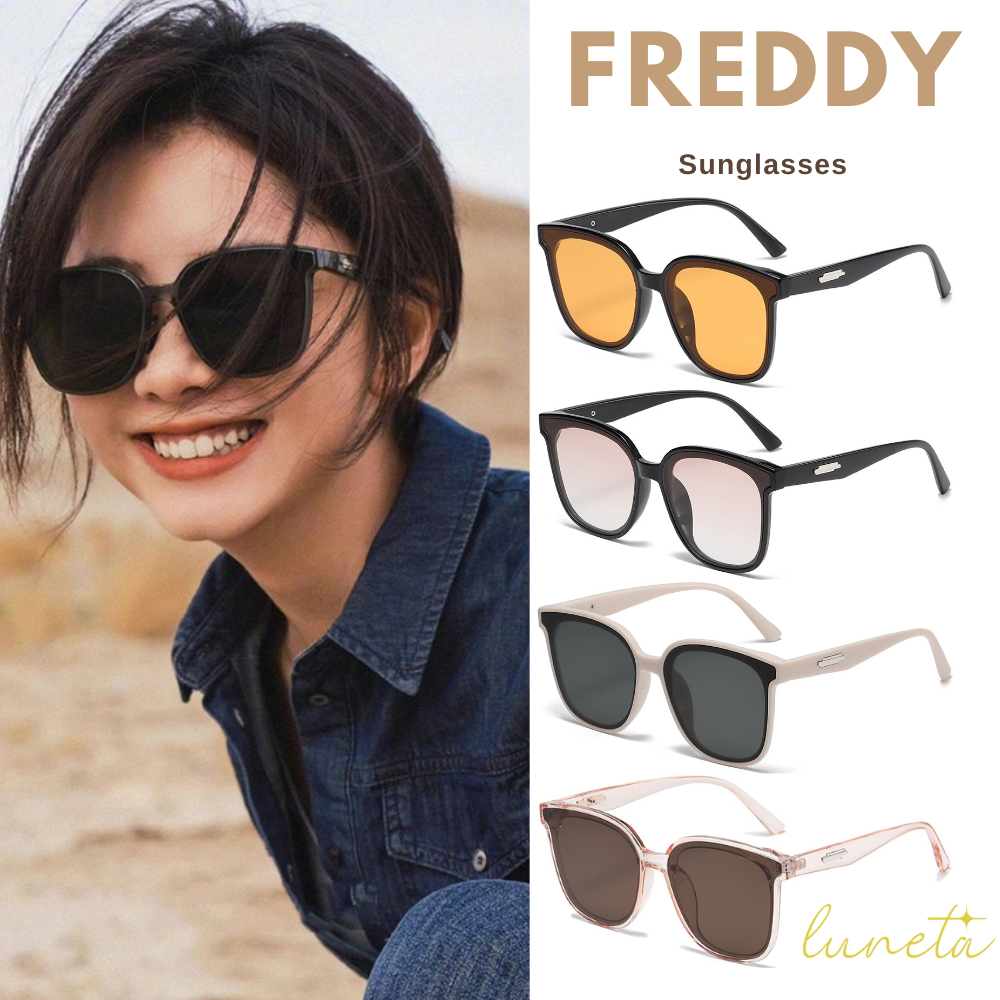 luneta 👓 แว่นตาแฟชั่นกันแดดได้จริง แว่นตากันแดด ทรงใหญ่น้ำหนักเบา