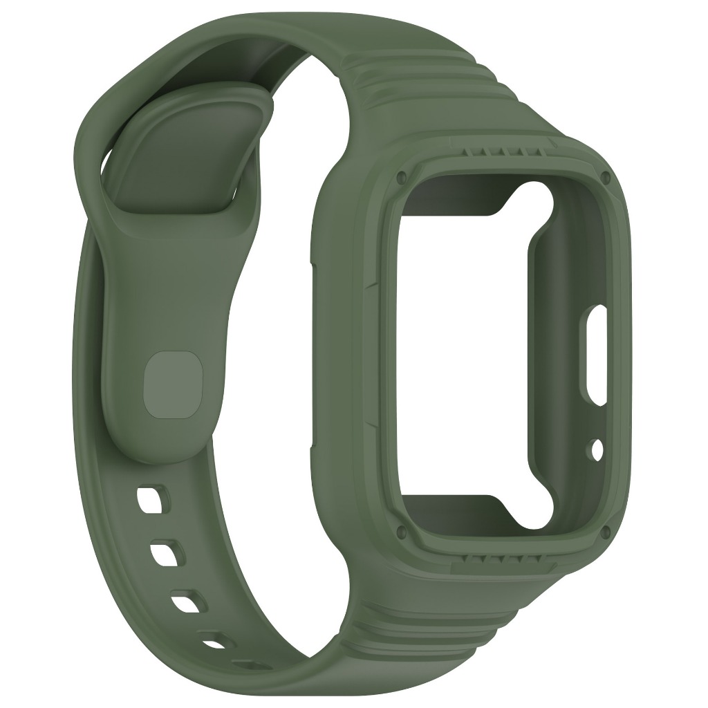 2 in 1 สายนาฬิกา + เคสสำหรับ Redmi Watch 3 Active/lite สายนาฬิกาซิลิโคนอ่อนนุ่มสายนาฬิกาแบบถอดเปลี่ยนได้