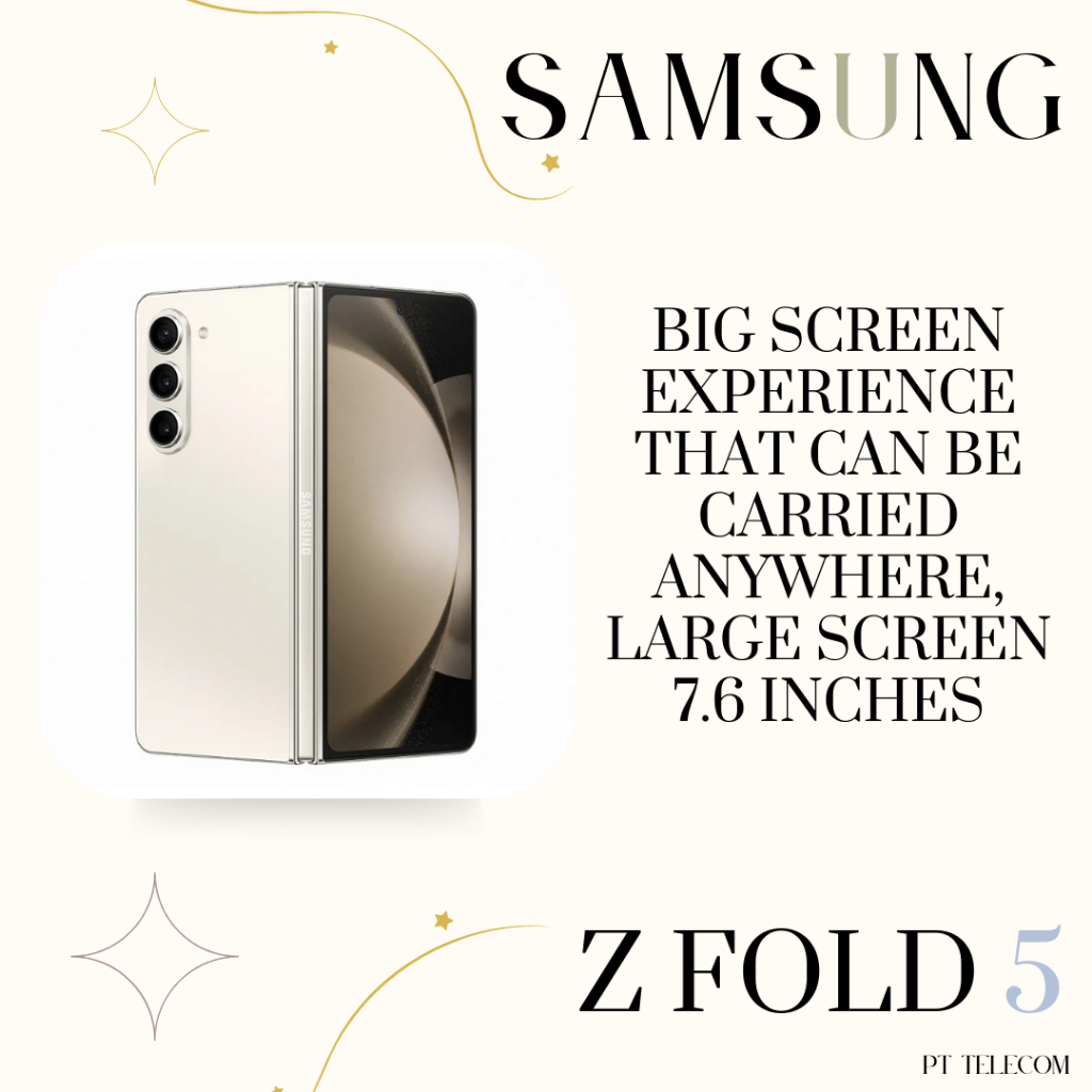 Samsung Galaxy Z Fold5 Ram12/512gbหรือ1TB(เครื่องศูนย์ไทยประกันตามลอตการผลิต)