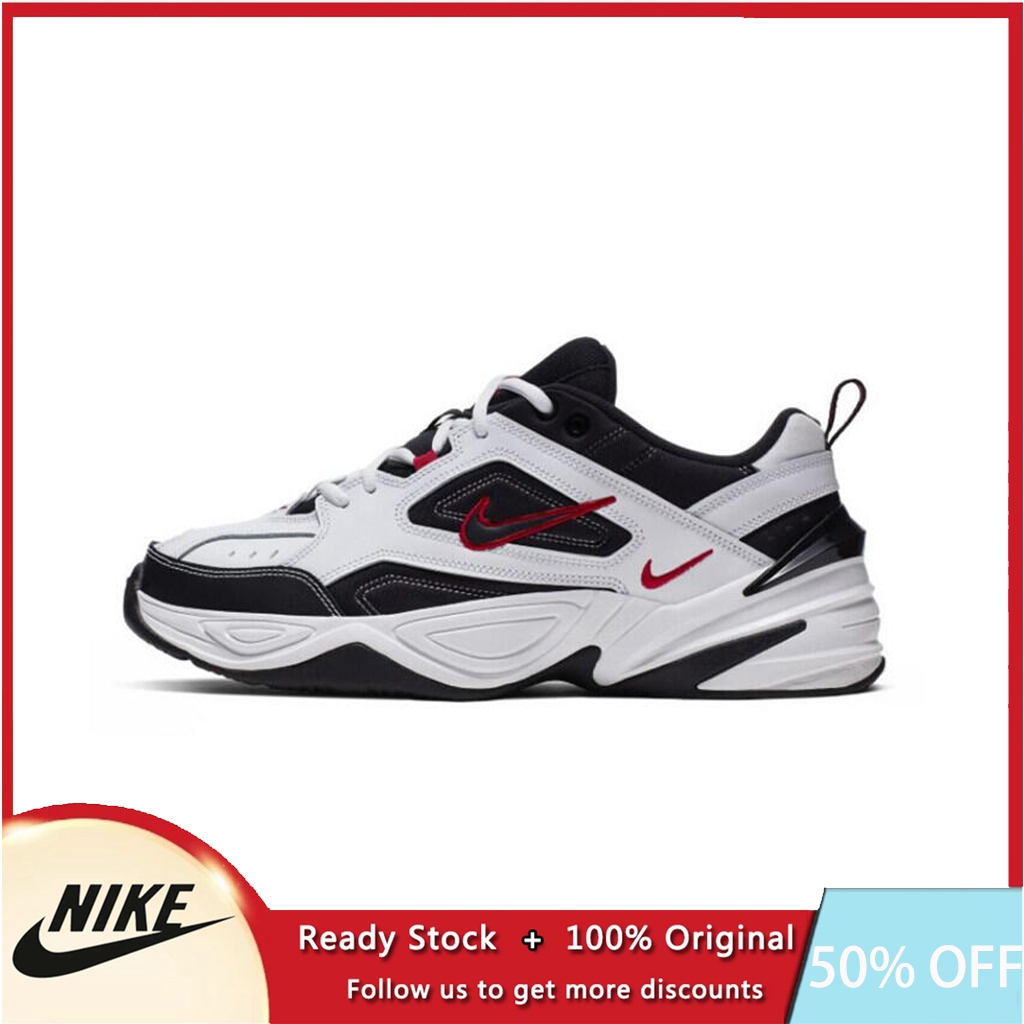 【100%ของแท้】 Nike M2K Tekno  Sports shoes สีขาว รองเท้าผ้าใบสำหรับผู้ชาย และผู้หญิ
