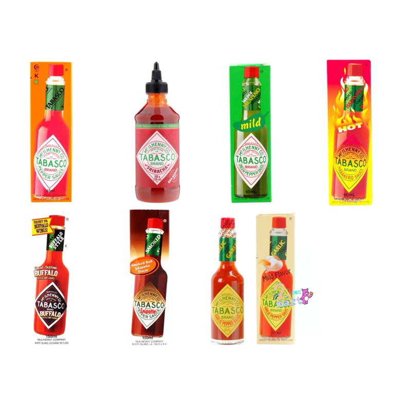 ซอสพริก ทาบาสโก้ ซอสพริก 150 60 ml. Tabasco Chilli Pepper Chipotle Buffalo Habanero Green Pepper Garlic Sriracha sauce
