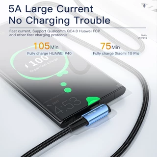 Essager 5A 100W ชนิด C ไปยังชนิด C สาย PD ชาร์จเร็ว Type C Huawei Samsung Xiaomi