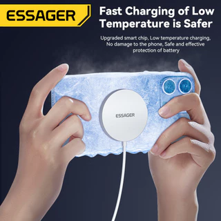 ESSAGER 15W ชาร์จไร้สายเร็ว สำหรับ for iP 14/13/12 Pro Max ที่รองรับ Qi ระบบ