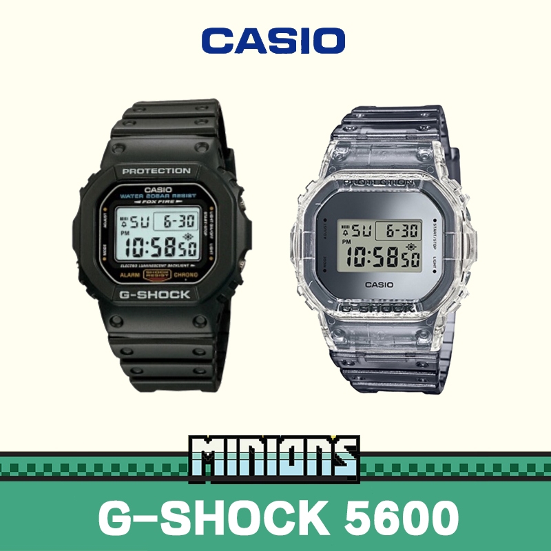 100%แท้  Casio G-SHOCK 5600 DW-5600E-1VPF / DW-5600SK-1PRS