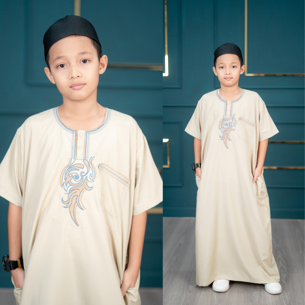 โต๊ปเด็กแขนสั้น ใส่สบาย ปักลายอย่างลงตัว 3กระเป๋า แบรนด์อิก๊าฟ(คละเฉด คละลาย)BA25วาริสมุสลิม EP1.