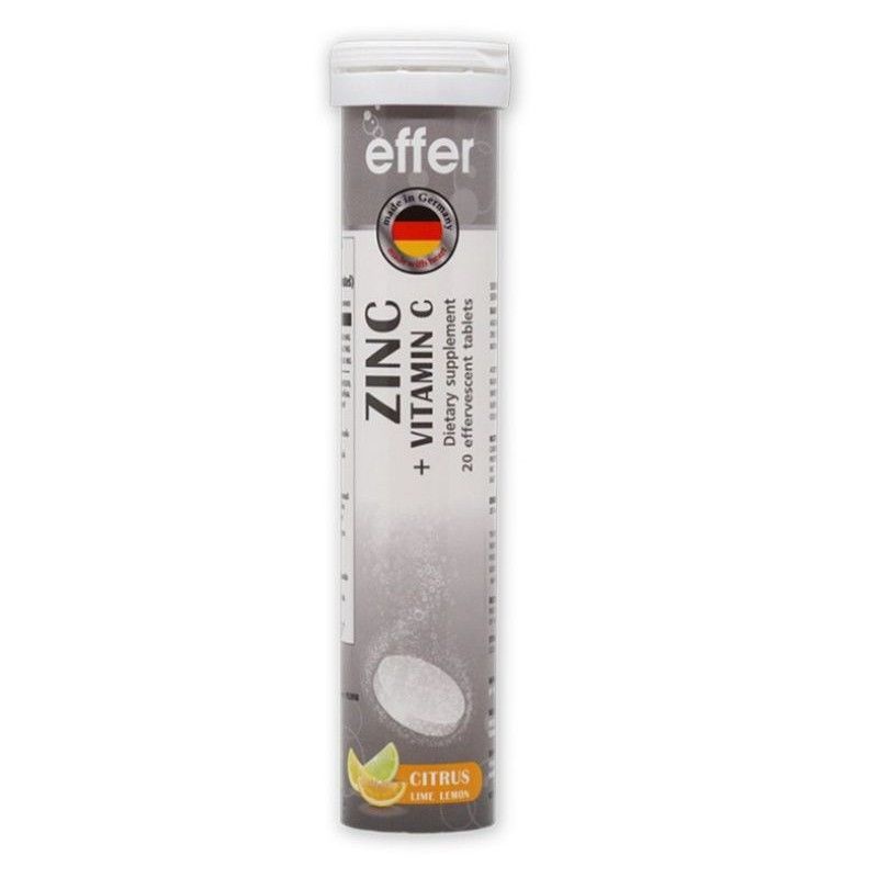 EFFER ZINC+VITAMIN-C วิตามินเม็ดฟู่ 20 เม็ด