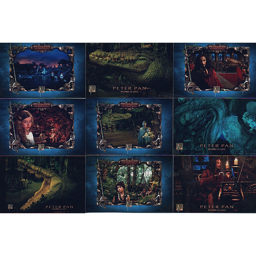 Movie_Magnet การ์ดแม่เหล็กติดตู้เย็น PETER PAN ชุดพิเศษ 9 ชิ้น
