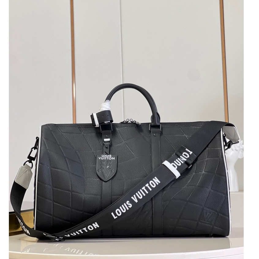 พรี​ ราคา10400 Lv Louis Vuitton Keepall 50 M21382 หนังวัว กระเป๋าสะพายไหล่ กระเป๋าสะพาย กระเป๋าเดินทาง size50*29cm