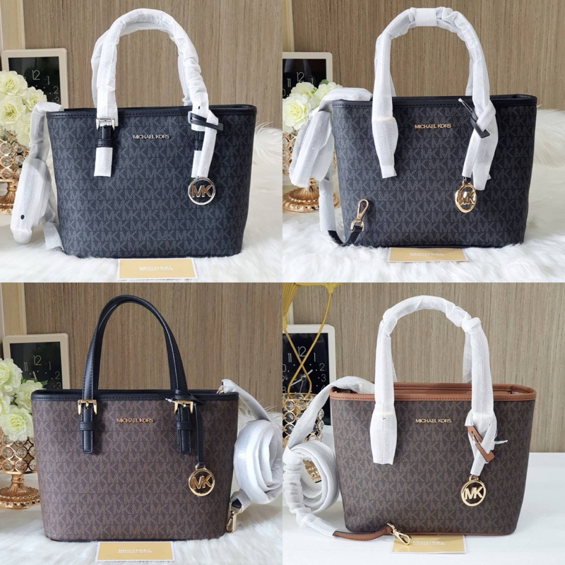 🎀 (สด-ผ่อน) กระเป๋า 10 นิ้ว สีน้ำตาลลาย  35T9GTVT0B เอ็มแค Mini Tote TZ TOTE