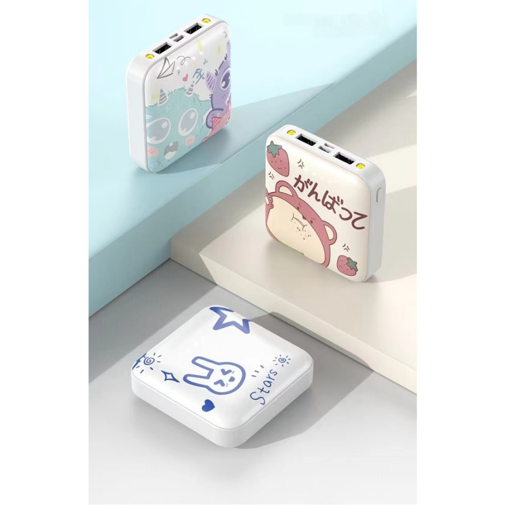แบตสำรอง Power Bank 20000mAh มีสายในตัว4ห้ว พักง่าย สะดวกสุด