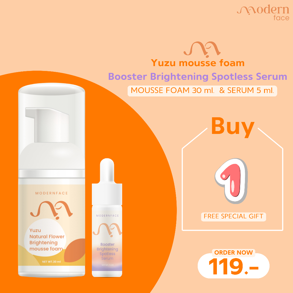 Yuzu mousse foam Booster Brightening Spotless Serum