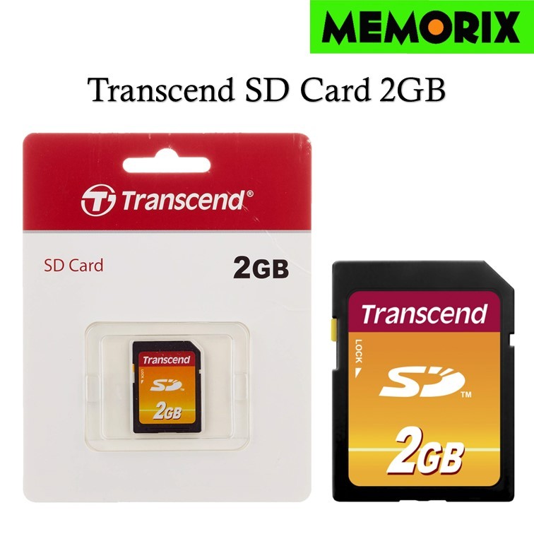 แท้ 100%  Transcend SD Card 2 GB  SD Memory Card การ์ดความจำ
