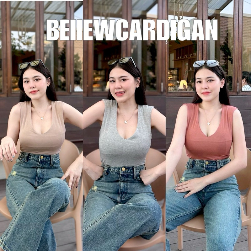BEIIEW เสื้อเรย่อนแขนกุดต้อนรับ Summer มาแล้วค่าา 🌤️ ผ้าเรย่อนรัดรูป ใส่แล้วดูมีหน้าอก เก็บทรง แมชกับกระโปรงหรือกางเกงสว