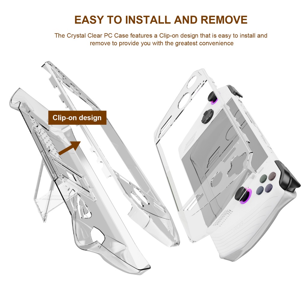 รุ่นใหม่ของ JYS เคสป้องกันคริสASUS ROG Ally, เคสพีซีโปร่งใสป้องกันจากการตกกระแทก