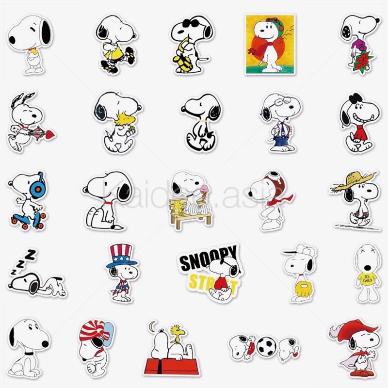 ✅ ขายดี Sticker S30 สติกเกอร์ กันน้ำ ลายการ์ตูน Snoopy สำหรับตกแต่ง งาน DIY จำนวน 50 ชิ้น - รูปที่ 3