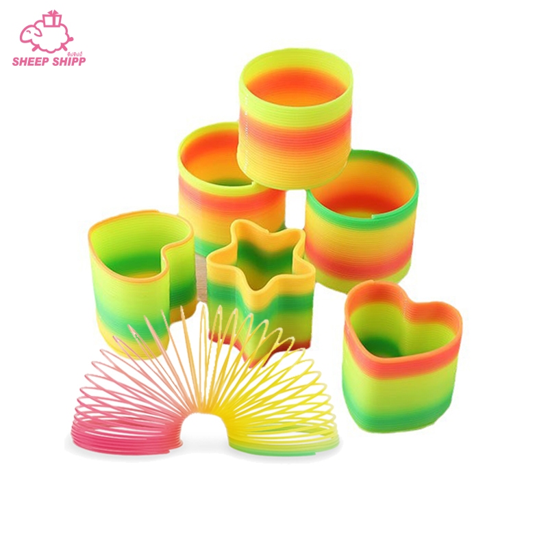 ของเล่นสปริง Rainbow Spring สกายฮูป ของเล่น วงกลมสายรุ้ง วงกลม ขดลวดสปริง ของเล่นคลายเครียด เล่นได้ทั้งเด็กและผู้ใหญ่