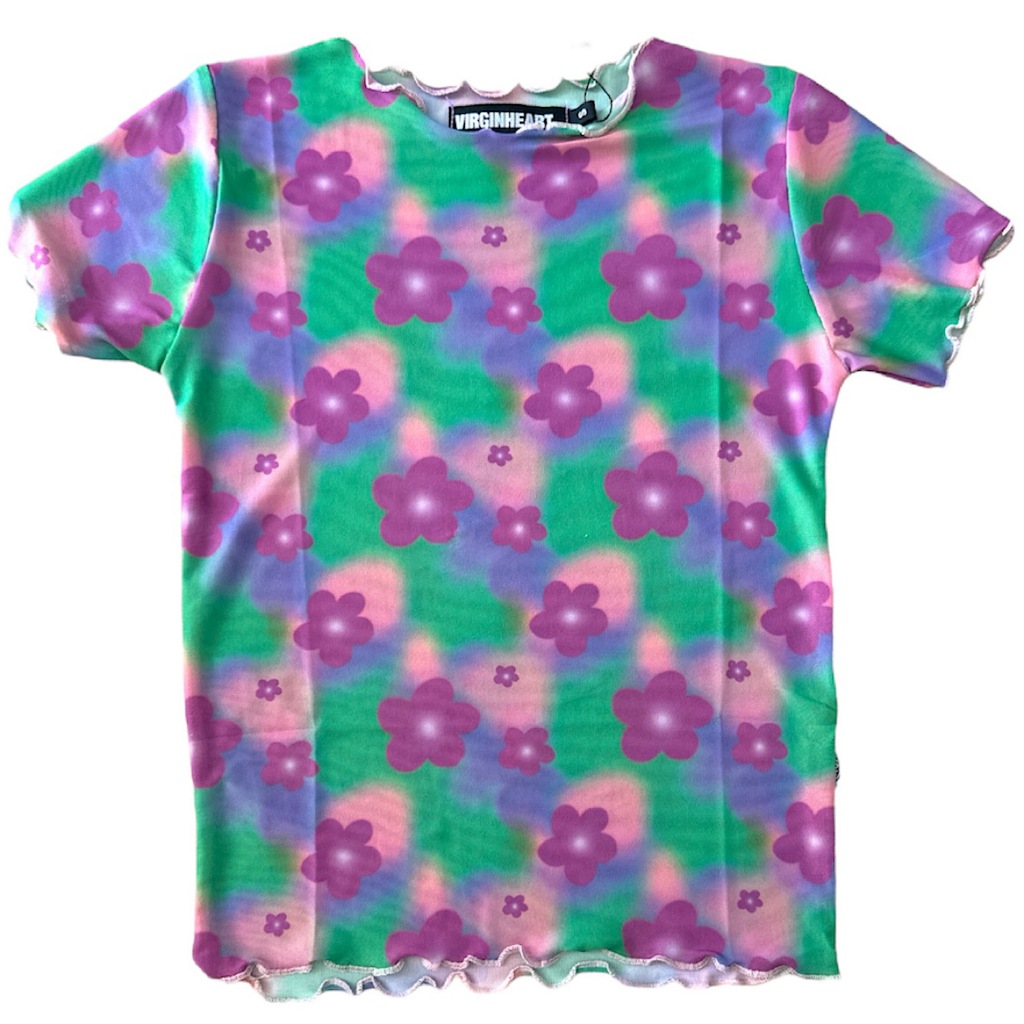 VGH FLOWER MESH TOP - PURPLE
