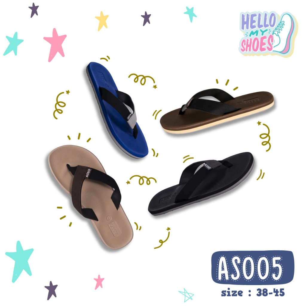 รองเท้าแตะลำลองแบบหูหนีบ พื้นยางพารากันลื่น รุ่น AS005  สินค้าตรงปก จัดส่งไว แท้100%