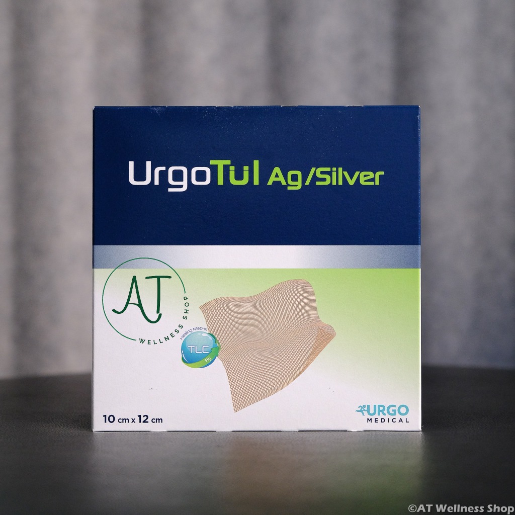 (เก็บโค้ดลดเพิ่ม) UrgoTul Ag/Silver (ซองเขียว) แผ่นตาข่ายรองแผลมี Ag ฆ่าเชื้อ (ราคาต่อ1 แผ่น)