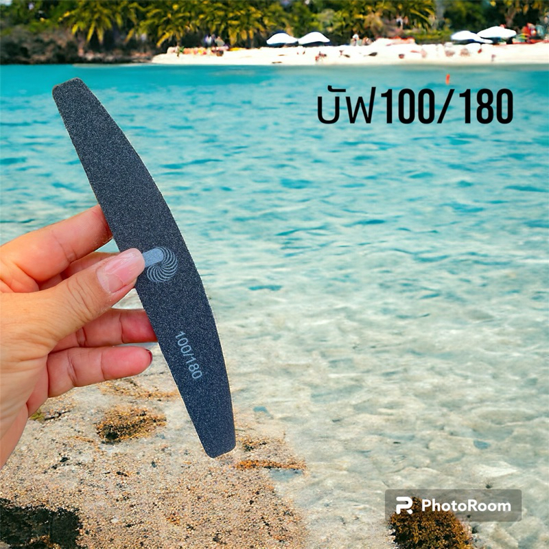 (00026)บัฟฟองน้ำ100/180(สีดำ1ชิ้น)กริตใช้ได้นาน