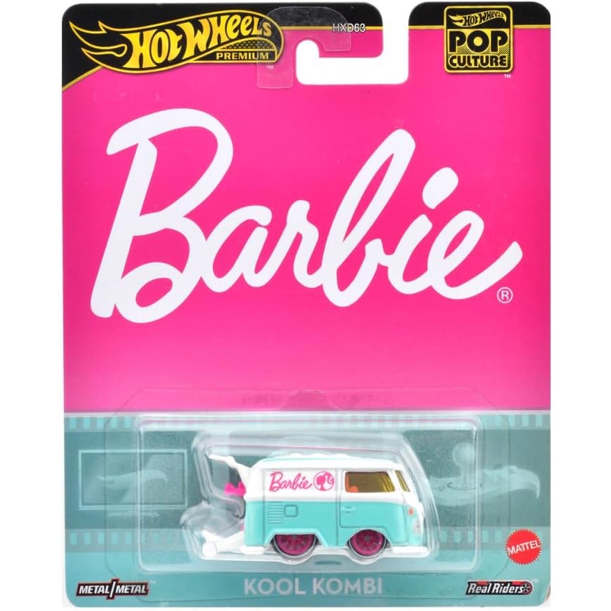 รถเหล็ก HOTWHEELS PREMIUM ของแท้ Pop Culture Barbie - Kool Kombi (HWP2024_#HXD96)